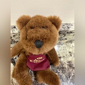 Rare Starbucks Bearista Bear Bearona Brown Plush Maroon Apron 1998